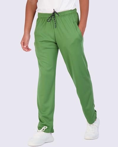 Real Essentials 3 Pack: Boys' Mesh Open Bottom Active Sweatpants with Pockets & Drawstring2