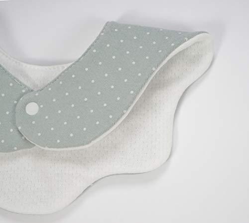 Baby Girl Boy Unisex Fabric Drooling Feeding Bibs Spring Summer (5-Pack Polka Dot)
