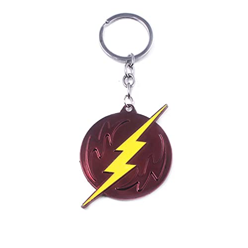 Llavero de símbolo de flash relámpago llavero redondo de metal