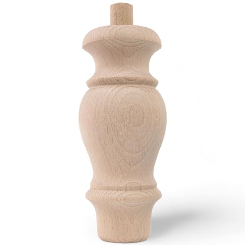 Holzando Holzfüße für Möbel aus Buche ø75 - naturbelassenes Holz - ideal für Restauration & Reparatur - Möbelfüße Holz in Verschiedene Größen & Materialien erhältlich