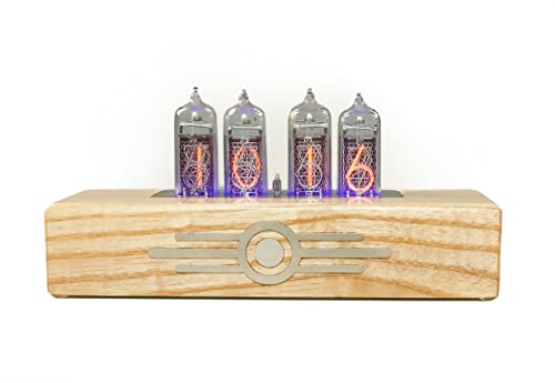 Nixie Tube Clock In A Solid Wood Case, Vintage Soviet In-14 Desk Or Table Clocks (Ash Solid Wood) #TOP6
