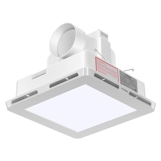 VIVOSUN Bathroom Ventilation and Exhaust Fan with LED Light, Ceiling Mount Vent Fan & Adjustable Light Combo, 1.0 Sones, 110 CFM, 4 Inch Duct Fan for Bath, Shower, Office, Restroom, 105 sq. ft