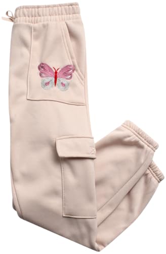 Real Love Girls Sweatpants - 2 Pack Lighweight Soft Fleece Cargo Pants & Jogger Sweatpants for Girls (Sizes 7-16)
