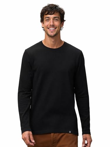 Image of Bewakoof Men's Solid Regular Fit Full Sleeve Round Neck Cotton T-Shirt