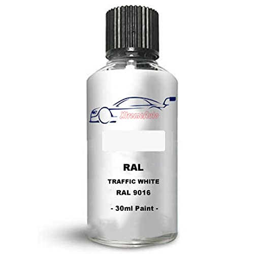 Xtremeauto Touch Up Paint Interior/Exterior RAL 9016 Traffic white Satin Finish Interior Scratch Repair: Wall, Cabinets, Trim, Molding, Furniture, Windows, Fascia