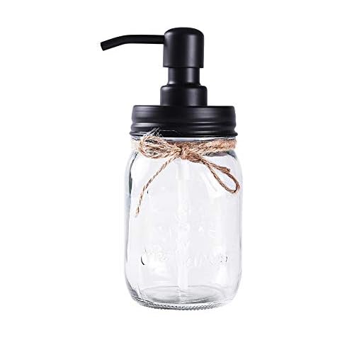 MARTHA&IVAN 480ml Einmachglas Seifenspender Klarglas Glas Nachfüllbar Lotionspender Cover