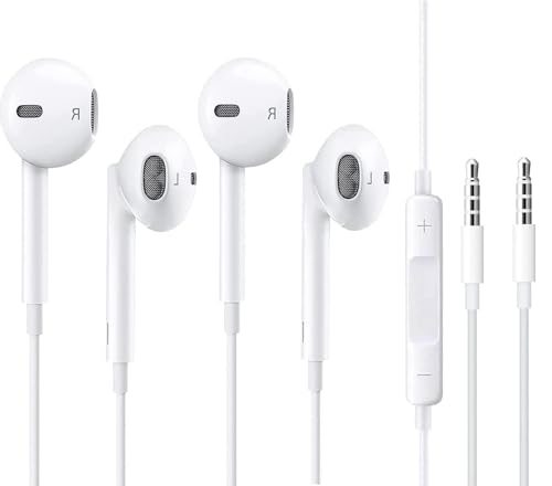 Auriculares In Ear con Cable y Microfono,Auricular con 3.5MM Jack,Cascos Musica con Graves Potentes,Compatible con...