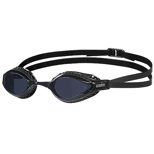 ARENA Unisex Adult Air-Speed Anti-Fog Racing Swim Goggles for Men and Women Special Air Seals Technology No Leaking Non-Mirror Lens, Dark Smoke/Black by ARENA - Used condition - US$18.06