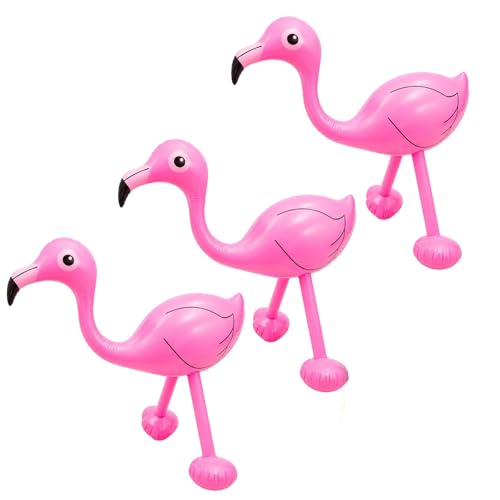 Inflatable Flamingo Large Pool Floats Set of Three Vibrant Colours Durable Material Perfect for Water Activities and Outdoor Fun