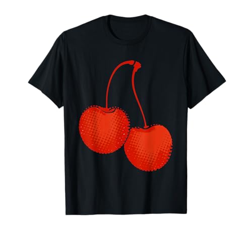Retro Cherry Red Aesthetic Cool Graphic Cherries Y2K Summer Camiseta