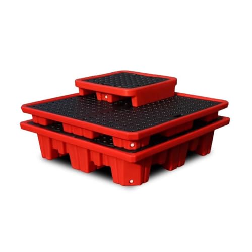 Palette anti-fuite plastique 72 cm et plateau de rétention industriel