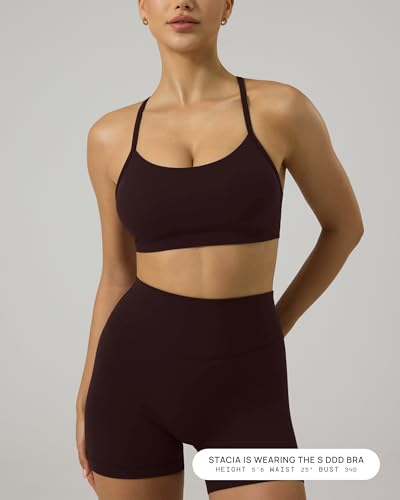 Image of PAVOI ACTIVE Yoga Racerback Bras for Women - Buttery Soft Low Support Scoop Neck Y-Back Thin Strap Sports Bra - FlexFlow