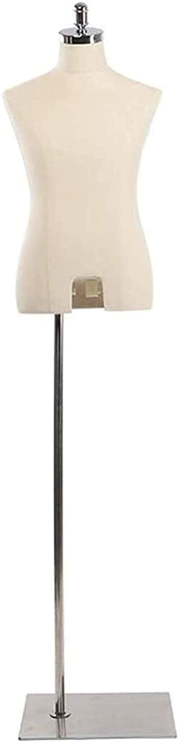 Mannequin for Cloth Display Clothing Store Mannequins Mannequins Female Bust Model Women's Clothing Store Professional Height-Adjustable Torso Mannequ