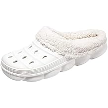 YUKTOPA Unisex Garden Clogs House Slippers Fur Lined Winter Breathable Walking Garden Shoes Warm Non-Slip Mule Footwear