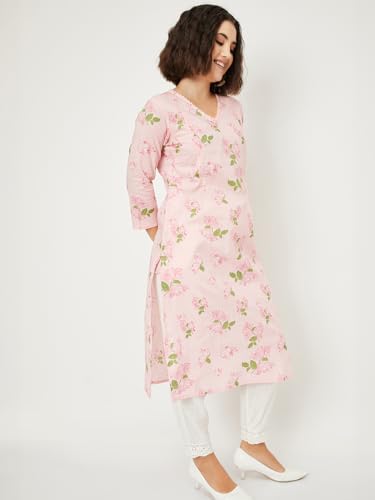 Image of Max Women's Cotton Blend Regular Kurta