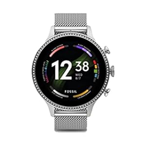 Fossil Damen Touchscreen Smartwatch 6. Generation mit Lautsprecher, Alexa Built-in, Herzfrequenz, NFC und Smartphone Benachrichtigungen