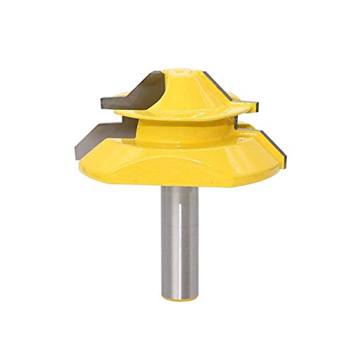 Meihejia 1/2 Inch Shank 45 Degree Lock Miter Router Bit 1 Inch Stock Joint Router Bit Woodworking Cutter Tool