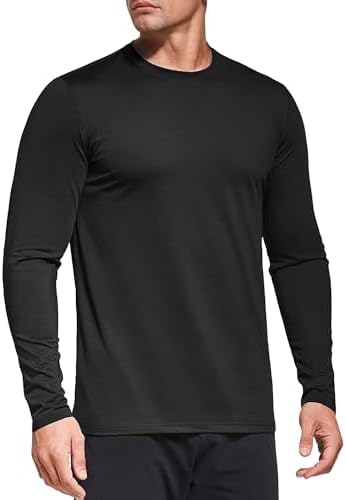 Boyzn 1 Pack Long Sleeve T Shirts for Men Dry Fit Moisture Wicking Long Sleeve Shirts Athletic Workout Shirts for Running Black-M - 3