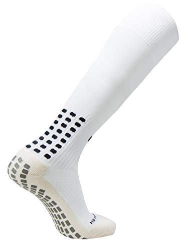 Trusox Unisex Cushioned Over Knee High Soccer Football Socks, No Slip With Grip Pads, 1 Pair, Small, White, Shoe Size Us(M 3-6.5, W 4-7.5) #TOP1
