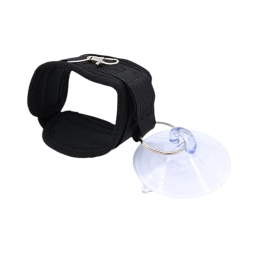 Leefasy Pet Bathing Suction Cup Bathing Tether Portable Adjustable Lightweight Bath Fixer Leash for Bathroom Shower Trimming, Black