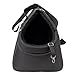 BOUTIQUE ZOO Hundetragetasche XL bis 15 kg – große Transporttasche für mittelgroße Hunde & Katzen – weich, faltbar & waschbar – 52×35×39 cm – Schwarz/Minky