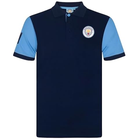 Manchester City FC Boys Polo Shirt Navy Blue Cover