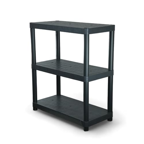 NTK, Estante Multiuso 3 Prateleiras Estrutura Plástica 67,1 x 51,5 Ideal para Escritório Garagem e Á