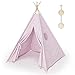 Tende per bambini Tenda da gioco Teepee per bambini in legno | tenda teepee indoor design minimalista | Tenda teepee per bambini con cotone eco takin | 100% ECO | Made in EU