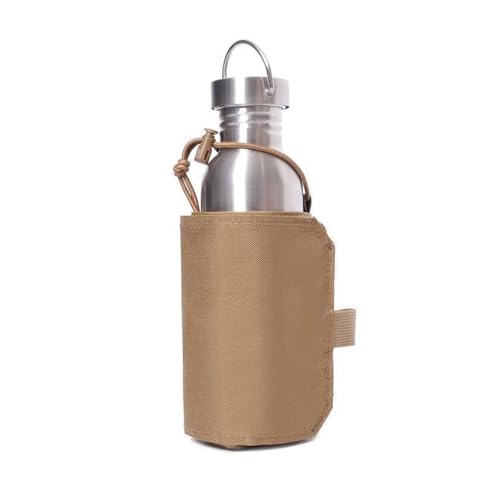 haoyunjianjiak マグネットボトルスリングバッグ 携帯電話用ポケット付き ジム用ウォーターボトルキャリアバッグ アイテムを床から離して保管 (アウトドア用ウエストバッグ (カーキ))