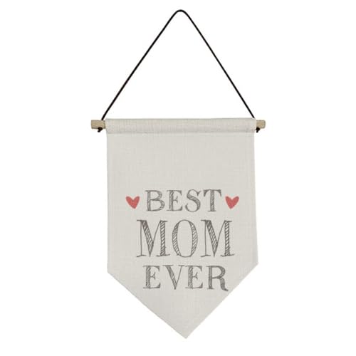 Drapeau Best Mom Ever suspension toile déco chambre maman ambiance cosy