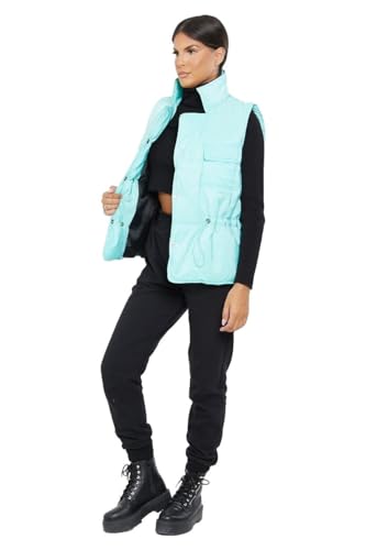 Chaleco acolchado con bolsillo frontal para mujer talla 6-8 2