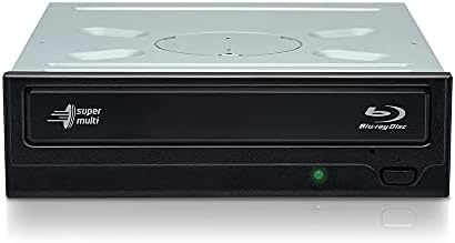 Hitachi-LG BH16 Internal Blu-Ray Drive, BD BD-R BDXL DVD-RW Player/Writer for Desktop PC, Windows 10 Compatible, 16x Write Speed, Bare Drive - Black