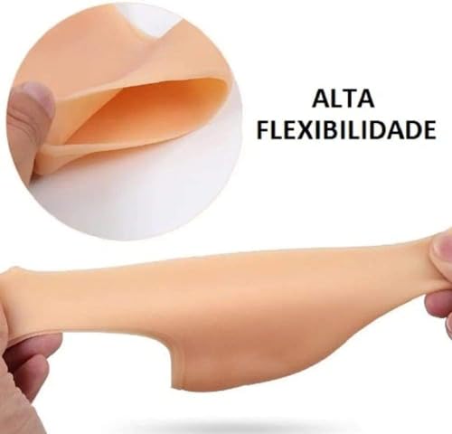 Kit 2 Par De Protetor Para Calcanhar Silicone Gel Macio Conforto para Mulher e Homem Meia Palmilha O