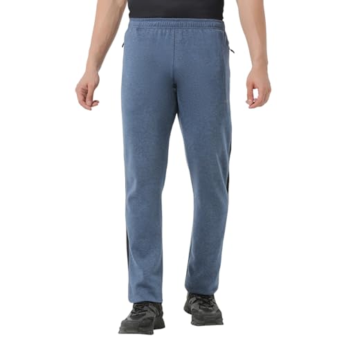 Image of berge' Men Cotton Polyester Comfy Regular Fit Sports Quality Track Pants with Secure Zipper Pocket, Casual Wear Lower Tracks Pant