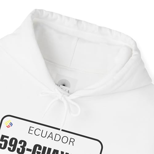 Pullover Ecuadorian sweat blanc à capuche style urbain unisexe - 3