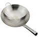 YUEYUEZH - WOK Hand Hammered Carbon Steel Pow Garnek, stal nierdzewna wok -34/43 cm, wszystkie piece, w tym patelnia (rozmiar: 54 * 36 * 10 cm) (Size : 52 * 34 * 9.5)