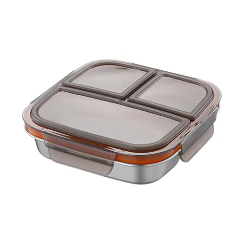 para adultos – de acero inoxidable de 600 ml, almacenamiento de alimentos hermético, fiambreras escolares, recipientes portátiles | para trabajo, desplazamiento,