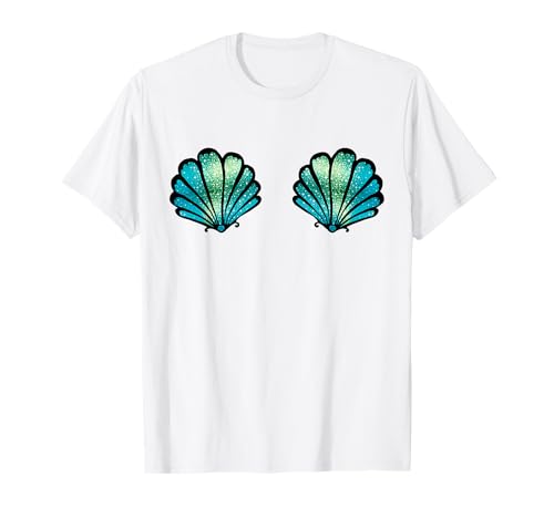 Meerjungfrau Muschel BH Bikini Kostüm Karneval mermaid, T-Shirt