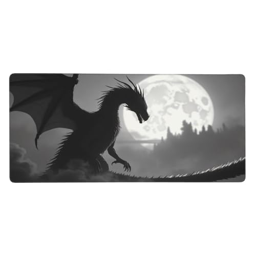 Tapis de souris de jeu dragon noir gothique pour sublimer le travail de bureau