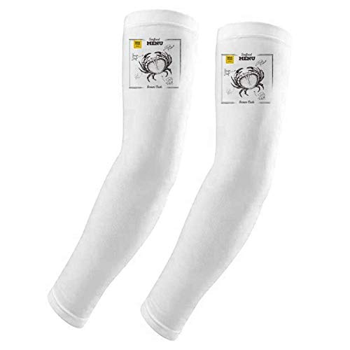 Mangas para brazo DIYthinker con diseño de cangrejo marino y protección solar UV