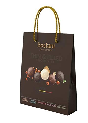 Bostani Chocolatier Sachet de chocolat belge fin et rempli avec chocolat noir, chocolat au lait, caramel salé 500 g Cover