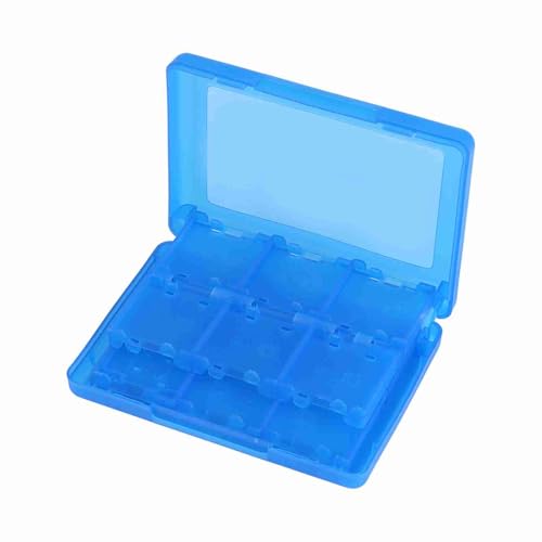 OEBUAFI Caso de la Tarjeta de Juego, el Material PP Tiene 22 Cartuchos de Juego Estilos para 3DS DSL DSI LL Sistemas Pink Black Opciones de Color Azul (Blue)