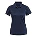 adidas Damen Women's Solid Performance Short Sleeve Polo Shirt, Collegiate Navy, L