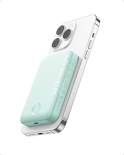 Anker Magnetic Power Bank 10,000mAh, Wireless Portable Charger, 20W Fast Charging Battery Pack with USB-C, Magsafe-Compatible with Magsafe,iPhone 15/15 Plus/15 Pro/15 Pro Max, iPhone 14/13/12 Series