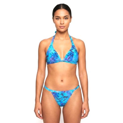 NORDESTINA - Maria, Bikini Brasileño, Micro Tanga, Bikini Diseño Sexy, Traje de baño 2 Piezas (FR/ES, Letras, L, Regular, Regular, Bajo, Lila)