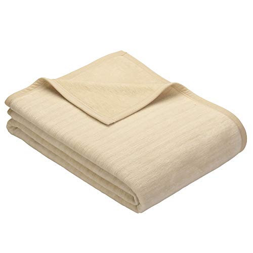 Ibena Fano Sofaschoner 100x200 cm – Sofaschutz wollweiß Creme, toller Couchschoner aus hochwertiger Baumwollmischung, kuschelweich und pflegeleicht