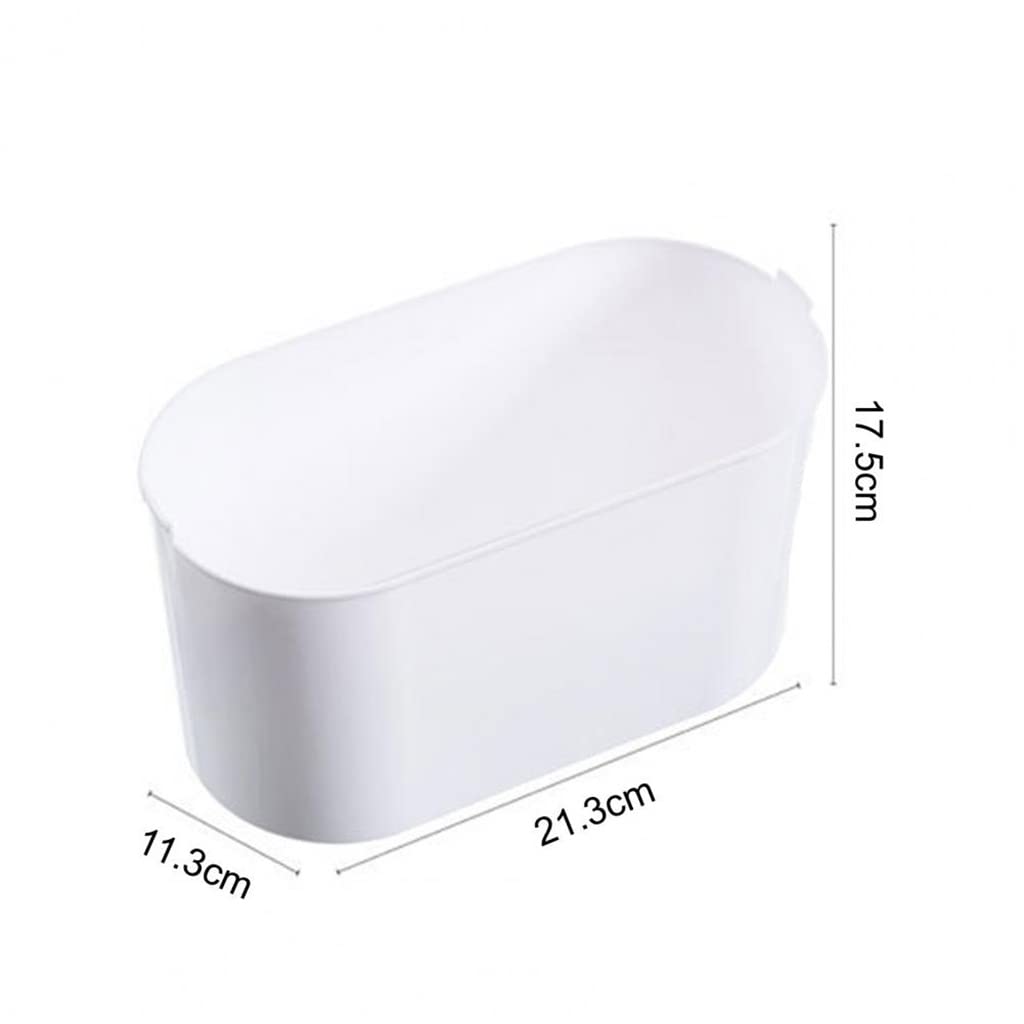 Waste Bins Desktop Trashcan Space Saving Easy to Clean Compact Desk Garbage Can Sundries Barrel Box Household Supply(OneColor)