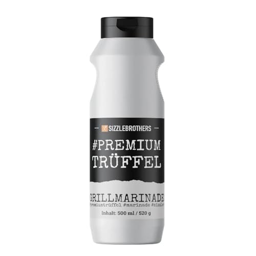 Grillmarinade der SizzleBrothers | 500ml #PremiumTrüffel | Flüssige Marinade für saftigeres & zarteres Fleisch im Vergleich zum BBQ Rub | Für Grillfleisch wie Steaks, Hähnchen, Pulled Pork & co.