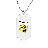 [Bericher] 阪神タイガース チタン鋼 ペンダント ネックレス フロント刻印 UV+レーザー ジュエリー 友達 誕生日 記念日 クリスマス バレンタインデー ホワイトデー プレゼット シルバー 男女兼用 カップル プレゼント（チェーンの長さ 60cm）
