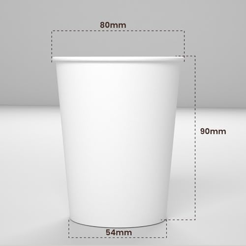 Gobelets en papier blanc biodégradables pour eau et boissons chaudes